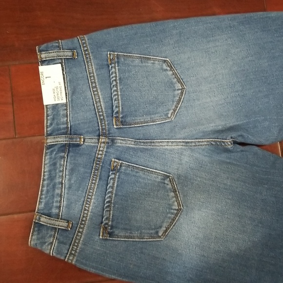 Encore Junior Jeans High Rise Destroyed Boyfriend Fit Size 1 Blue - Picture 5 of 12